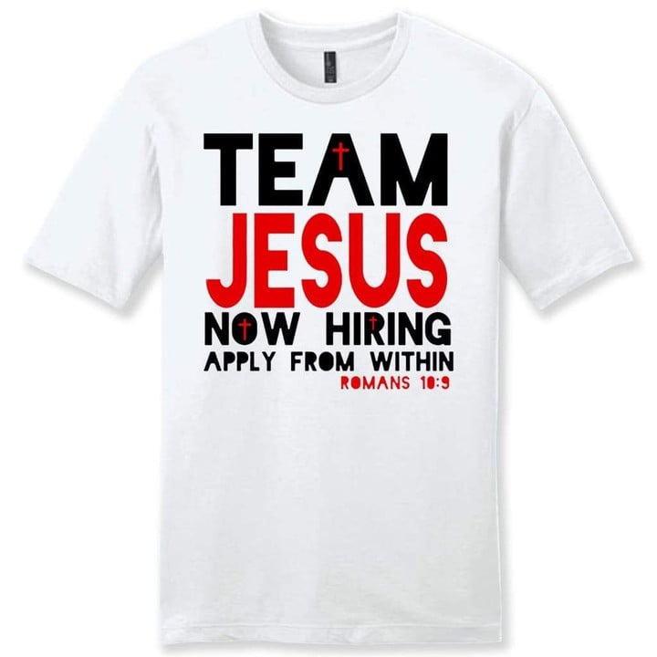 Team Jesus now hiring apply from within mens Christian t-shirt - Gossvibes