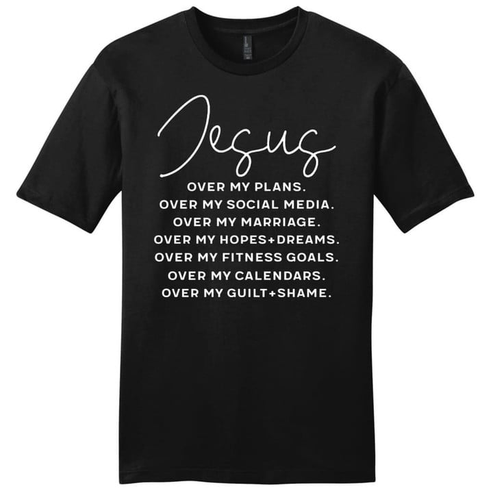 Jesus over my plans mens Christian t-shirt - Gossvibes