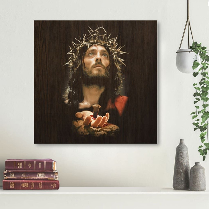 Jesus' Crucified Hands canvas wall art