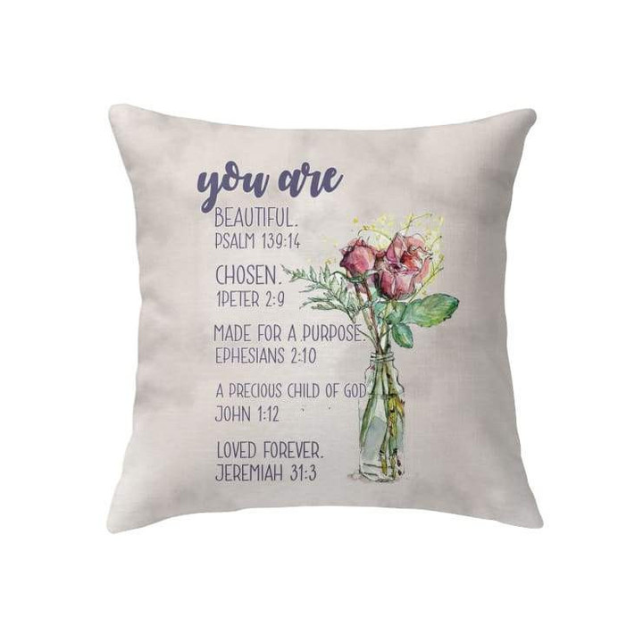 You are who God says you are Bible verse throw pillow - Christian pillow, Jesus pillow, Bible Pillow - Spreadstore
