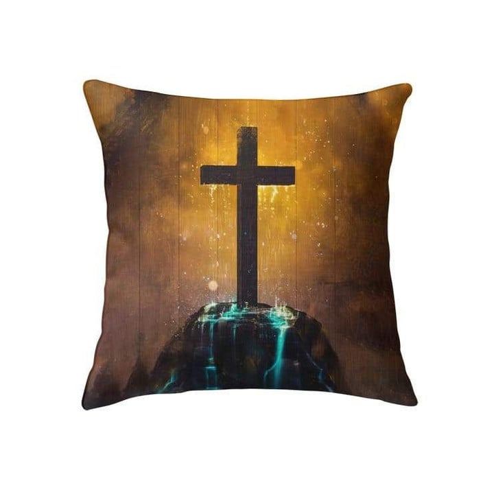 Cross on the hill Christian pillow - Christian pillow, Jesus pillow, Bible Pillow - Spreadstore