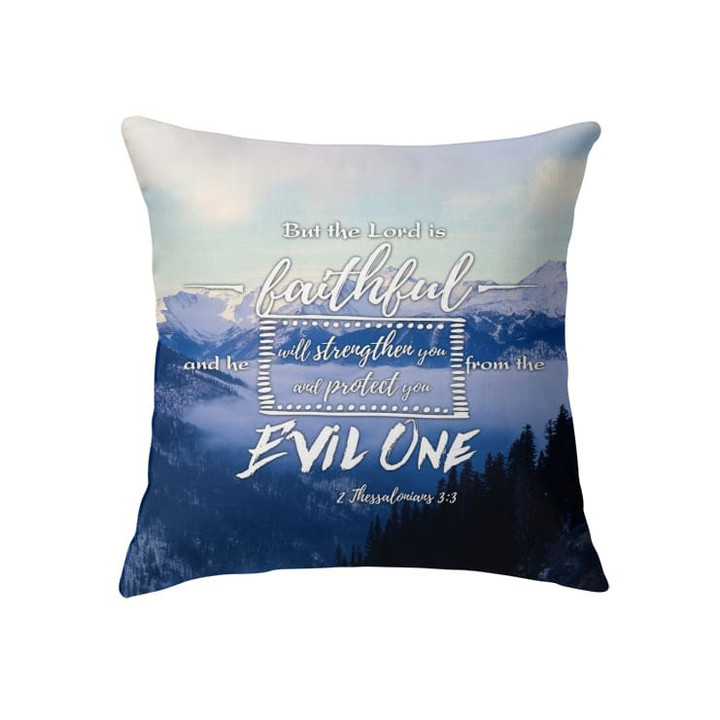 2 Thessalonians 3:3 But the Lord is faithful Bible verse pillow - Christian pillow, Jesus pillow, Bible Pillow - Spreadstore