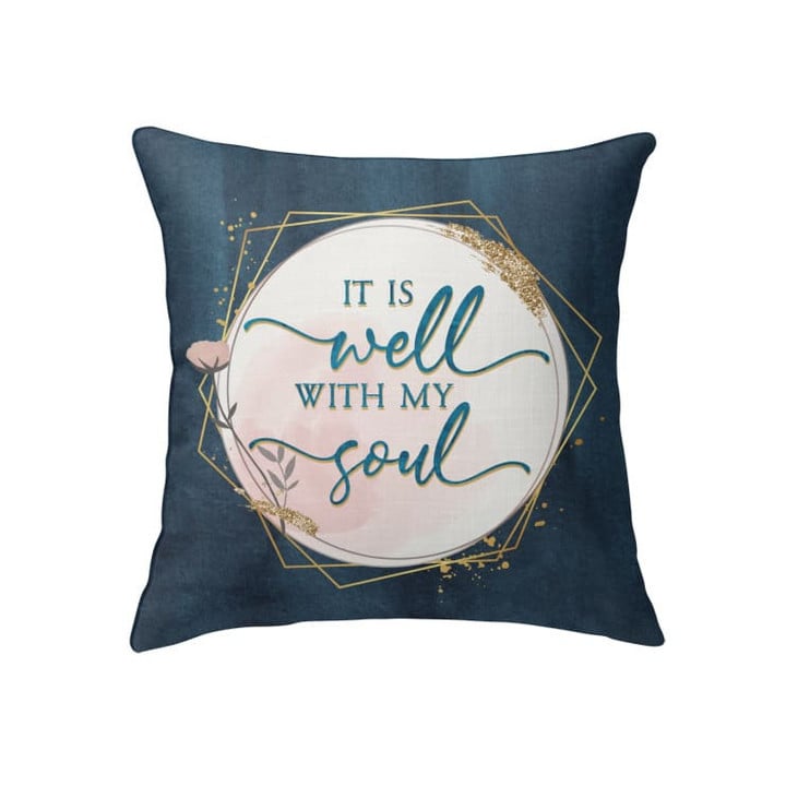 It is well with my soul Christian hymn lyrics - Christian pillow - Christian pillow, Jesus pillow, Bible Pillow - Spreadstore