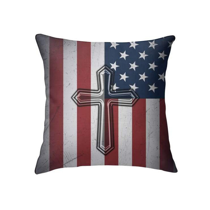 Awesome American Flag Cross Christian pillow - Christian pillow, Jesus pillow, Bible Pillow - Spreadstore
