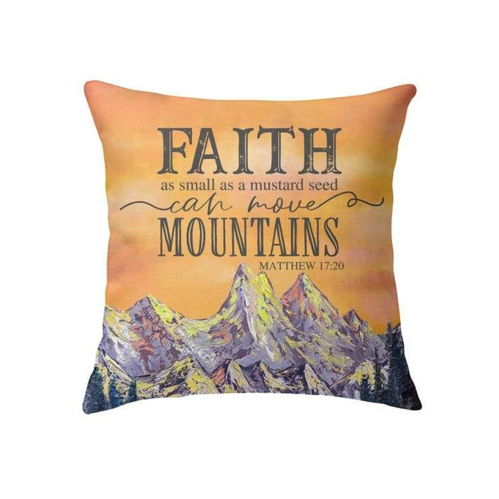 Faith as small as a mustard seed Christian pillow - Christian pillow, Jesus pillow, Bible Pillow - Spreadstore