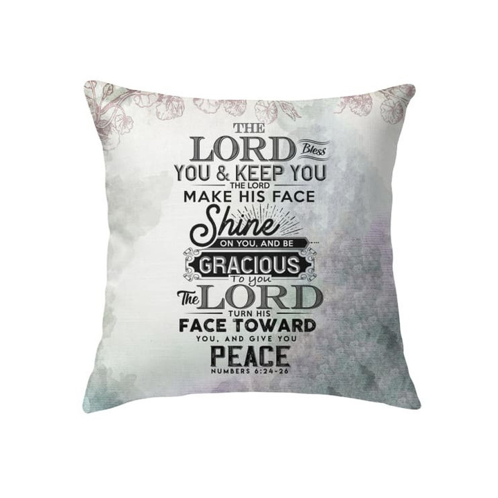 Numbers 6:24-26 The Lord bless you and keep you Christian throw pillow - Christian pillow, Jesus pillow, Bible Pillow - Spreadstore