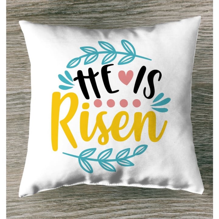 He is risen Christian pillow - Christian pillow, Jesus pillow, Bible Pillow - Spreadstore