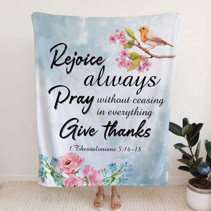 Rejoice Always Pray Without Ceasing Bible Verse Blanket - Gossvibes