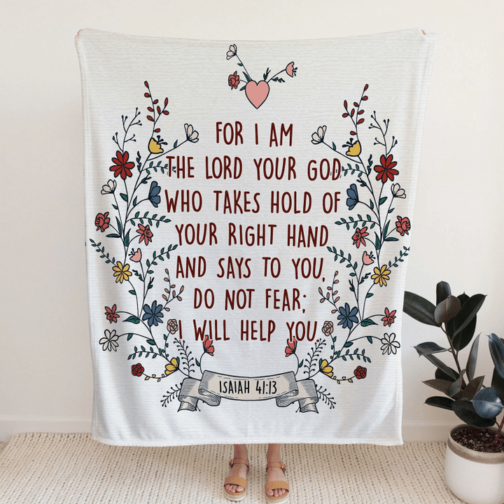 Isaiah 41:13 Do not fear I will help you Christian blanket - Gossvibes
