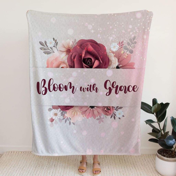 Bloom with grace Christian blanket - Gossvibes