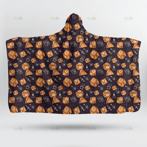 DnD Mystic Dice Hooded Blanket