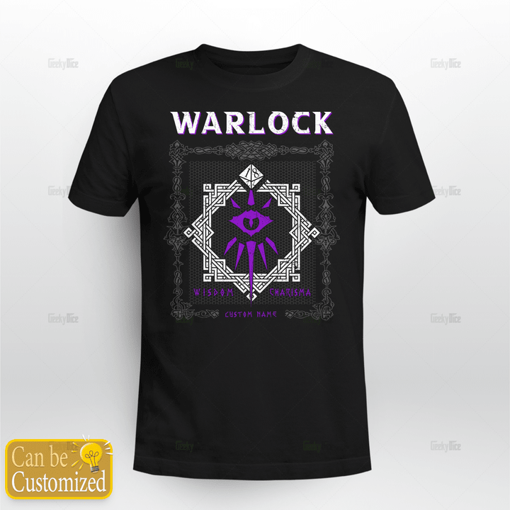 DnD Warlock Custom Name T-shirt