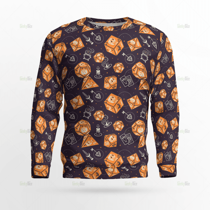 DnD Mystic Halloween Dice Set Sweatshirt