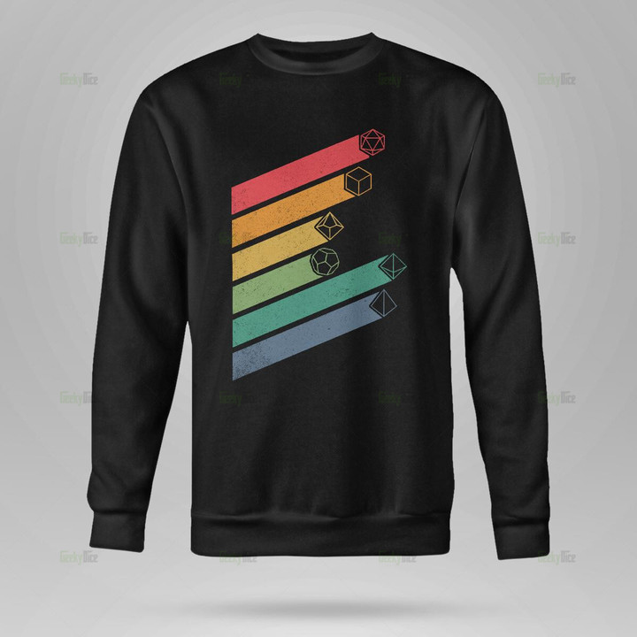 DnD Rainbow Dice Set Sweatshirt