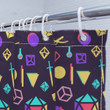 DnD Shower Curtain - Dice colorful pattern