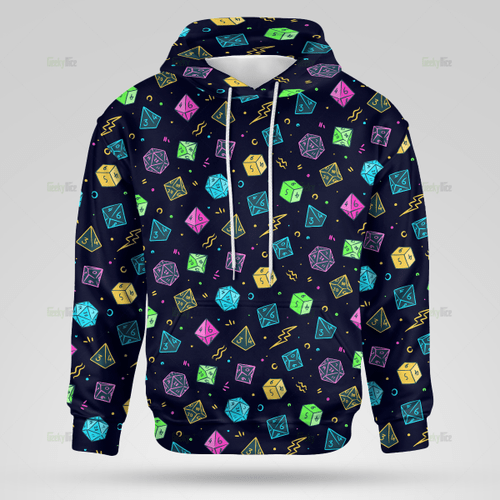 DnD Dice Set Colorful Hoodie