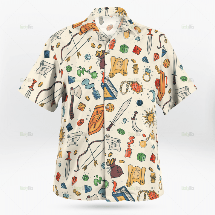 DnD Hawaiian Shirts, DnD Button Ups, DnD Gift, DnD Hawai Shirt, D&D Shirt