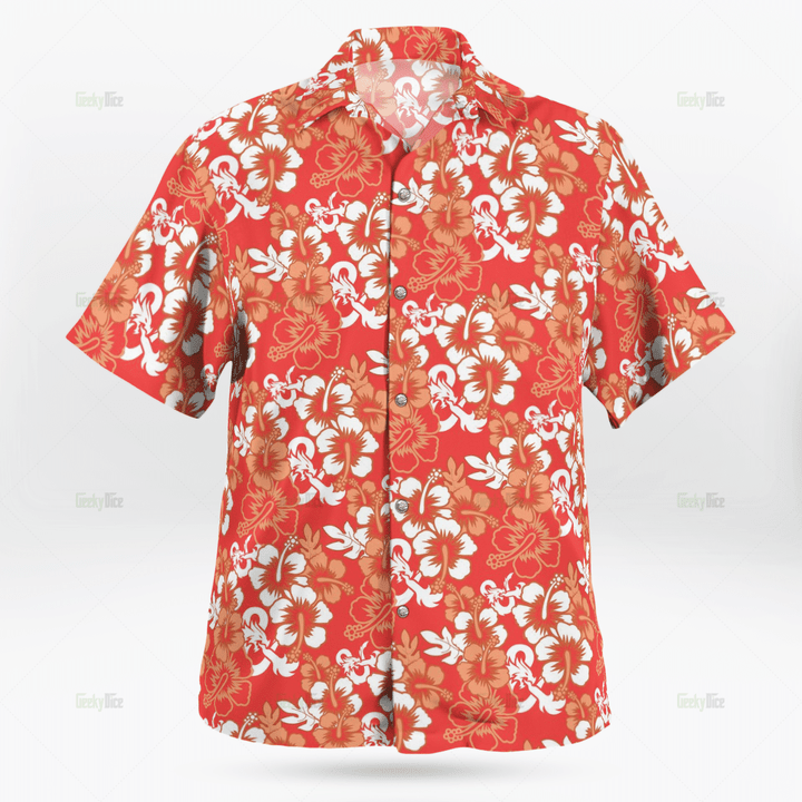 DnD Red Hawaiian Style Shirt