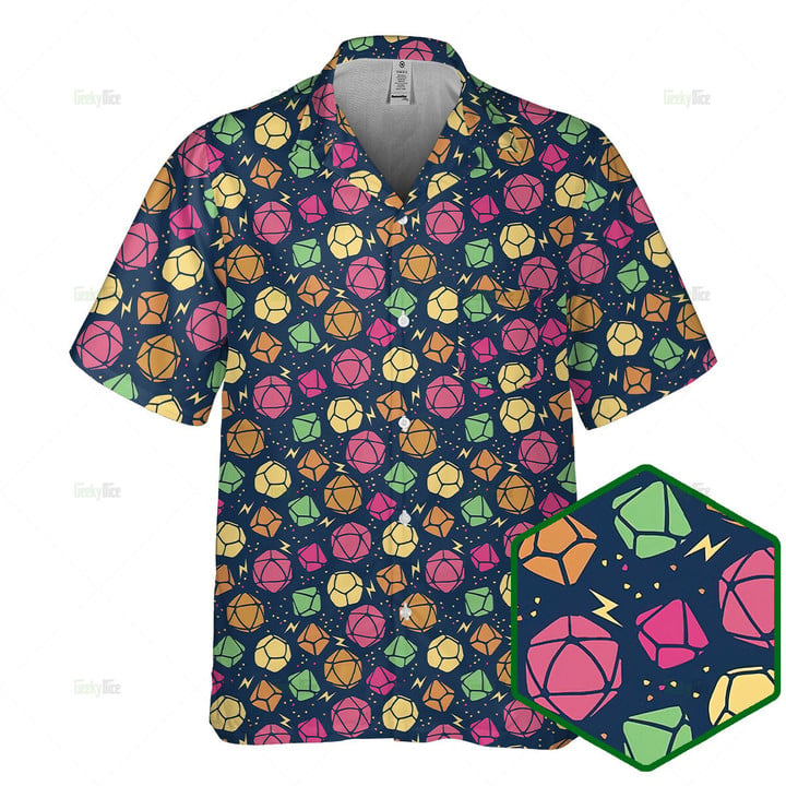 DnD Hawaiian Shirt - Dice Colorful Pattern