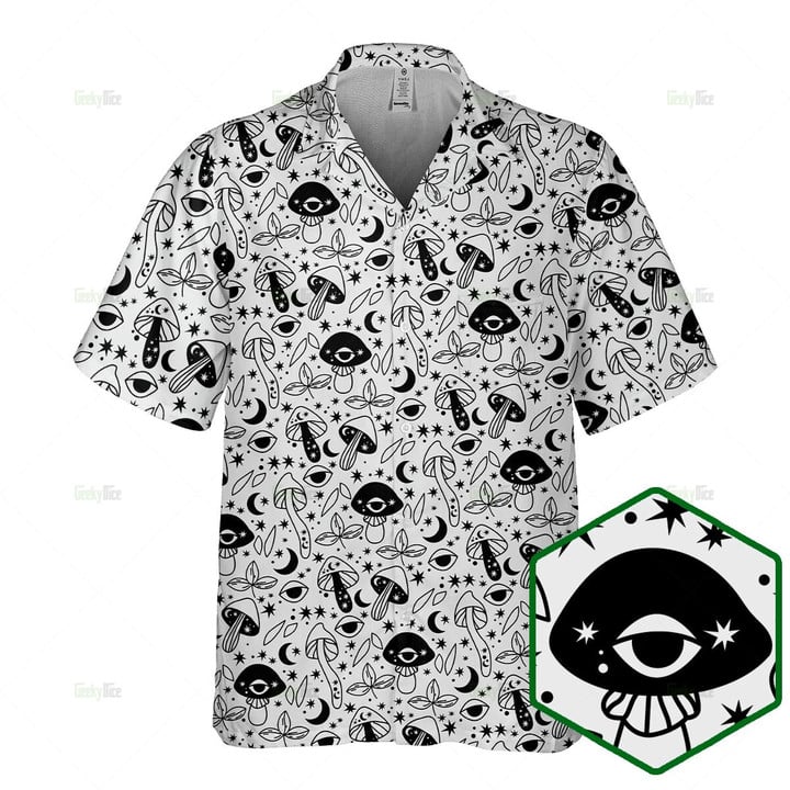Psychedelic black mushrooms shirt