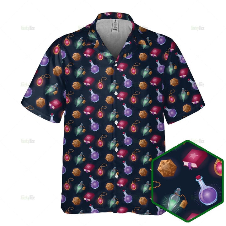 DnD items hawaiian shirt