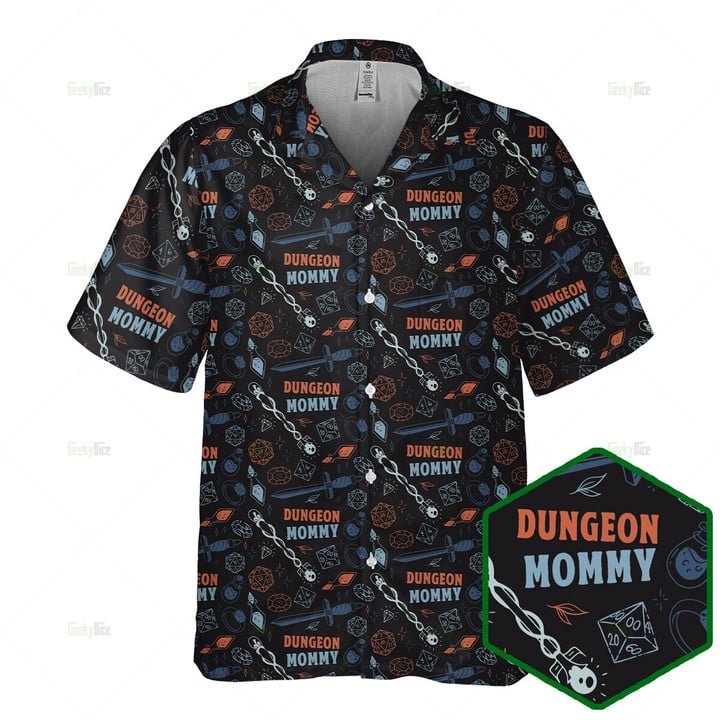 DnD Dungeon mommy hawaiian shirt