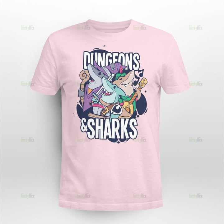 Dungeons and Sharks T-shirt