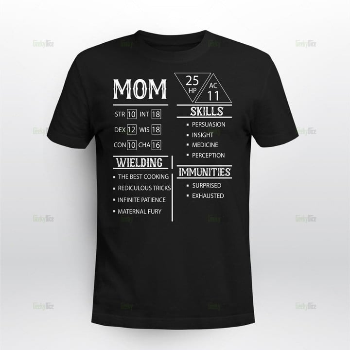 DnD Mom Stats Shirt