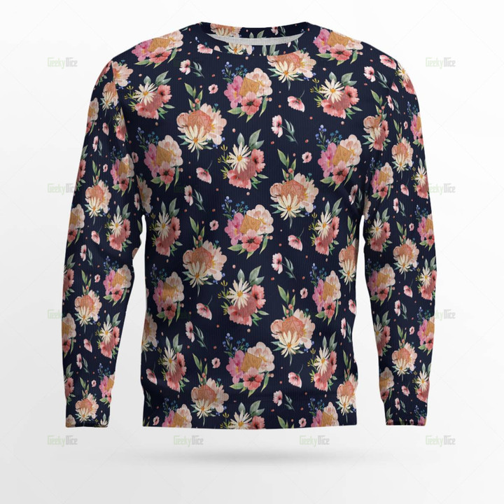 DnD Dice Flowers Pattern Sweater