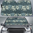 Chinese Hibiscus Flower And Monstera Leaf Paisley Pattern Car Sun Shades Cover Auto Windshield