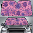 Pink Print Lotus Flower All Over Print Car Sun Shades Cover Auto Windshield