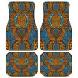 Mirrored Sun Flower Hand Drawing Style Vintage Theme All Over Print Car Floor Mats