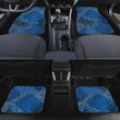 Tone Of Blue Tiny Flower Paisley Pattern All Over Print All Over Print Car Floor Mats