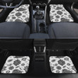 Black And White Orchid Flower Stylized Summer Vibe White All Over Print Car Floor Mats