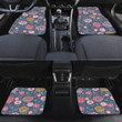 Multicolor Daisy Roses Sketchy Drawing Style All Over Print Car Floor Mats