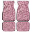 Pink Tone Leopard Skin Texture All Over Print Car Floor Mats