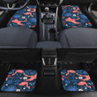 Shapes Of Pinky Flamingo And Tiny White Flower All Over Print Car Floor Mats