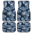 Collection Of Monstera And Classic Palm Leave Navy Theme All Over Print Car Floor Mats