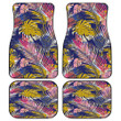 Artistic Classic Coconut Palm Leaves Pink Tone All Over Print Car Floor Mats