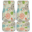 Beautiful Flower Artistic Style Hand Drawing Pencil Line All Over Print Car Floor Mats