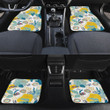 Collection Of Tropical Leaves Under The Sun Hand Drawing Style Car Floor Mats