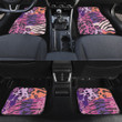 Zebra And Leopard Skin Pink Purple Texture Orange All Over Print Car Floor Mats