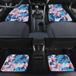 Red Scary Face Flower Classic Palm Leave All Over Print Car Floor Mats