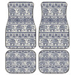Elephant Baby In Queue Tribal Pattern Beige Theme All Over Print Car Floor Mats