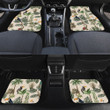 Clever Parrots Couple Landing On Collection Of Tropical Leaves All Over Print Car Floor Mats