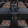 Vintage Chinese Hibiscus Flower Black All Over Print Car Floor Mats