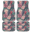 Bird Of Paradise And Chinese Hibiscus Flower Hand Drawing Style All Over Print Car Floor Mats