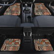Brown And Orange Aztec Vintage Style Pattern All Over Print Car Floor Mats