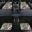 Pink King Protea Flower White Theme All Over Print Car Floor Mats