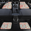 Red And Blue Flower Paisley Pattern Red Tone All Over Print Car Floor Mats